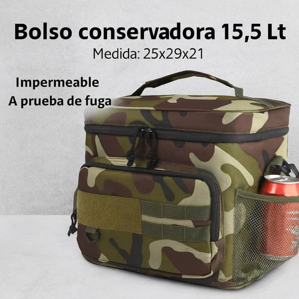Bolso Conservadora Térmico camuflado 15.5 l